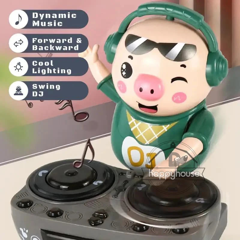 Electronic DJ Light Music Dancing Pig Toy Musical Toys Cute Swing