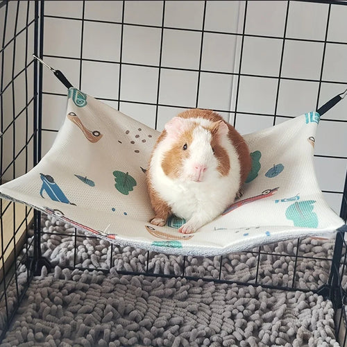 Double-Sided Hammock Guinea Pig Breathable Summer Hammock with Sling