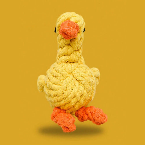 Hot rope knot grinding teeth resistant hand-woven animal cotton rope