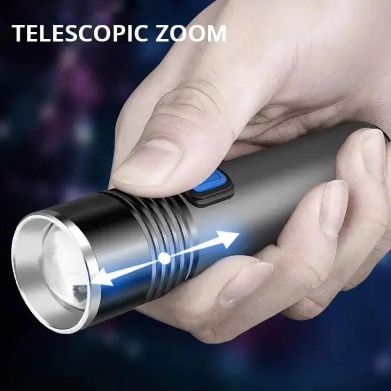 395nm UV Flashlight Blacklight Zoomable USB Rechargeable UV Light