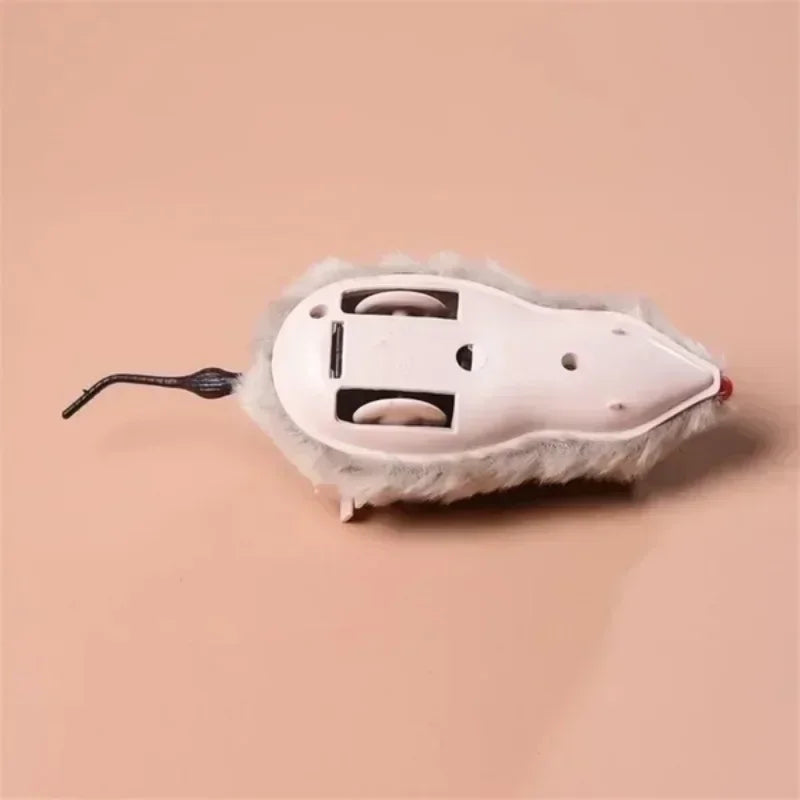 New 1Pc Funny Lifelike Plush Mouse Running Rat Toy for Cats Dogs Tail