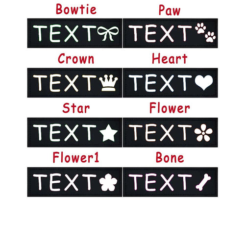2 PCS Personalized Dog Name Labels Colorful Pattern Pet Harness Custom