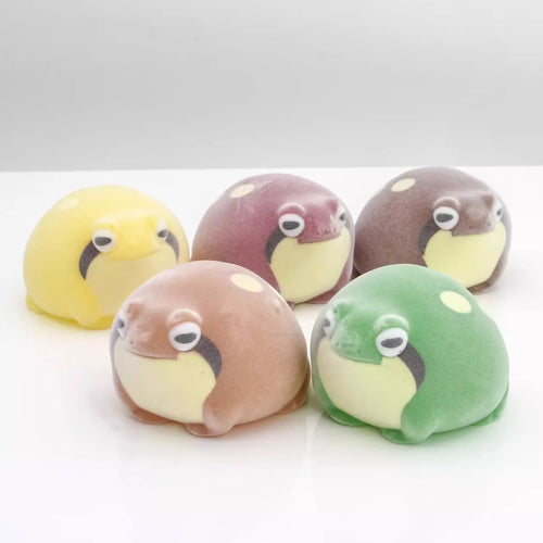 Flocking Frog Gashapon Capsule Toys Mini Soft Cute Figurines Kawaii
