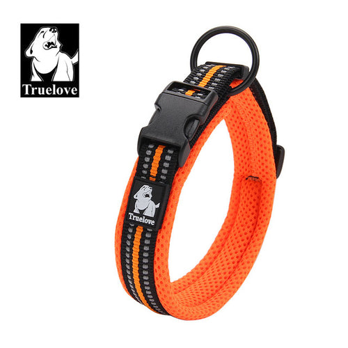 Truelove Adjustable Mesh Padded Pet Dog Collar 3m Reflective Nylon Dog