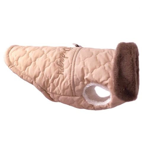 Waterproof Fur Collar Dog Jacket Winter Warm Fleece Dog Clothes for