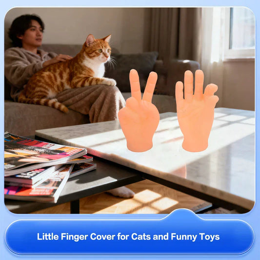 Teasing Cat Interactive Finger Gloves Interactive Human Fake Hand Cat Toys Caress Cat Dog Toys Little Hand Pet Cat Supplies
