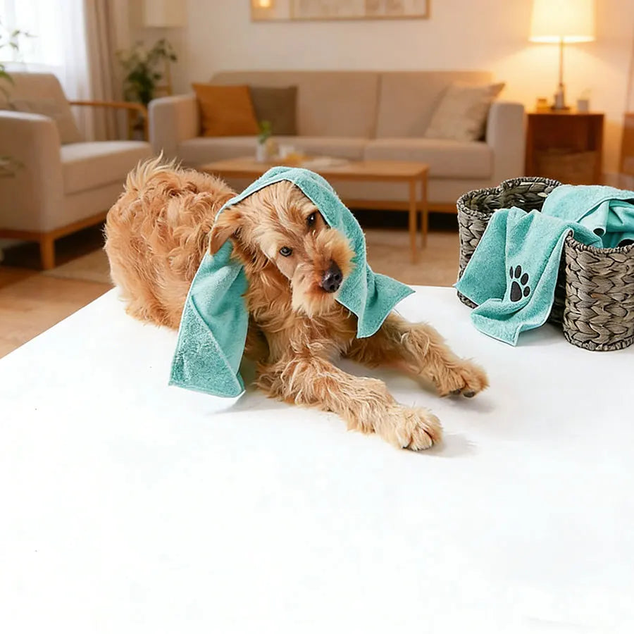 Extra Large 29.5×13.8 Inch Pet Grooming Towel Absorbent Microfiber Quick-Dry Dog Bath Drying Towel