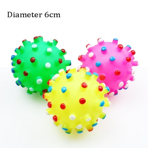 1pcs Diameter 6cm Squeaky Pet Dog Ball Toys for Small Dogs Rubber Chew