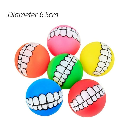 1pcs Diameter 6cm Squeaky Pet Dog Ball Toys for Small Dogs Rubber Chew