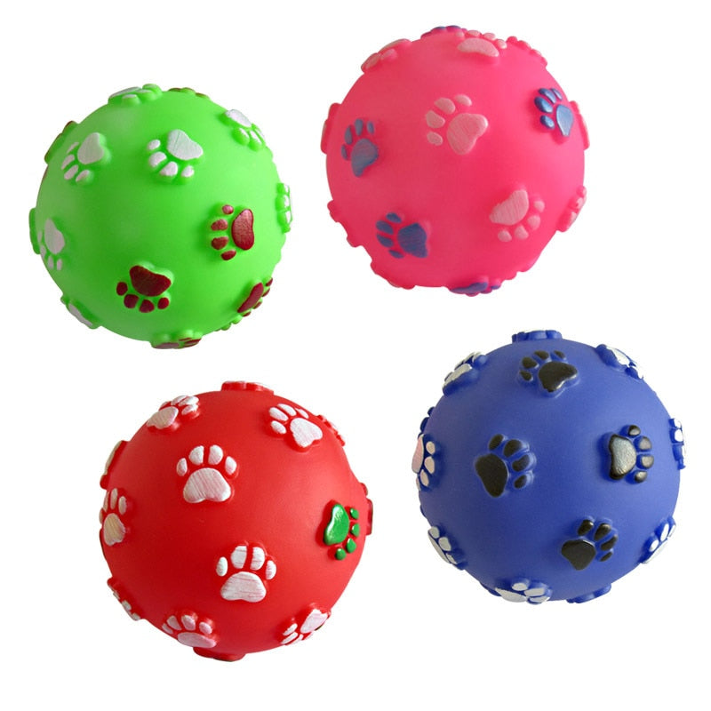 1pcs Diameter 6cm Squeaky Pet Dog Ball Toys for Small Dogs Rubber Chew