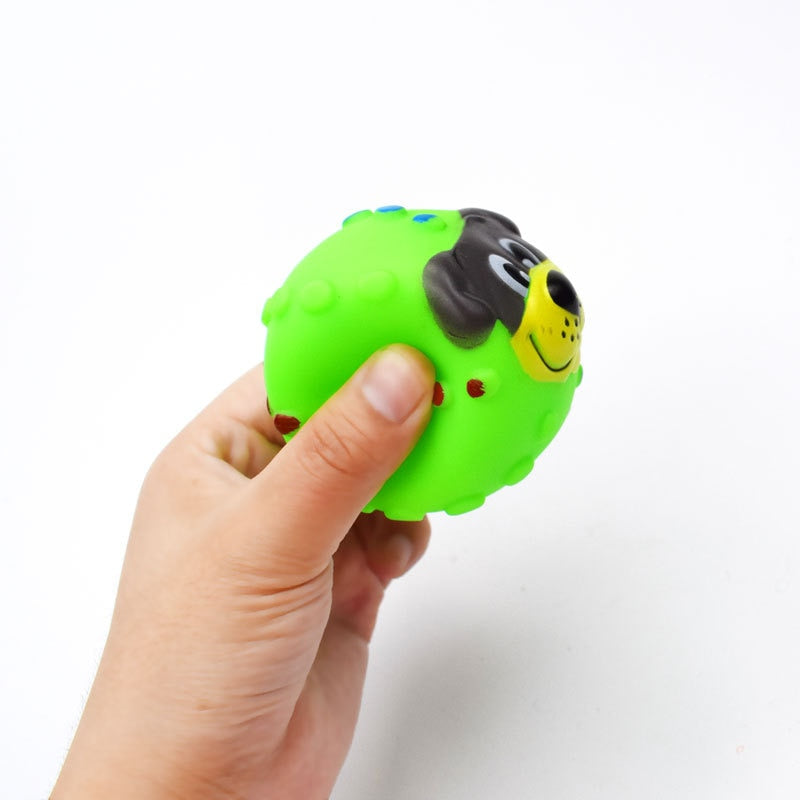 1pcs Diameter 6cm Squeaky Pet Dog Ball Toys for Small Dogs Rubber Chew