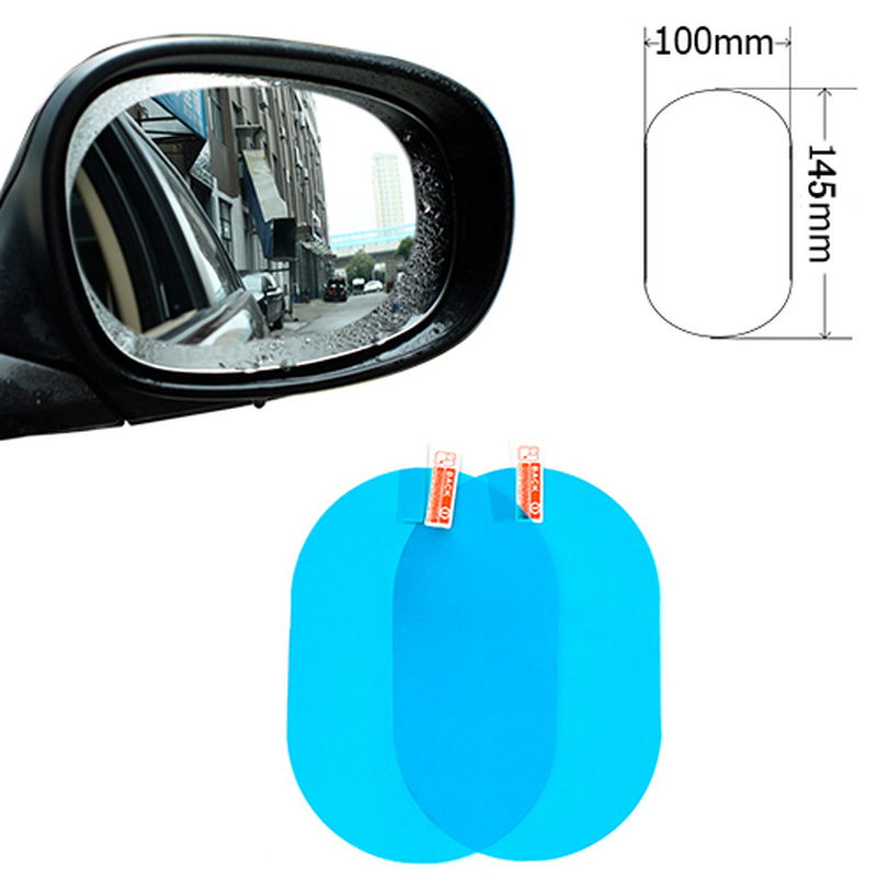 2 Pcs Car Rainproof Clear Film Rearview Mirror Protective Anti Fog