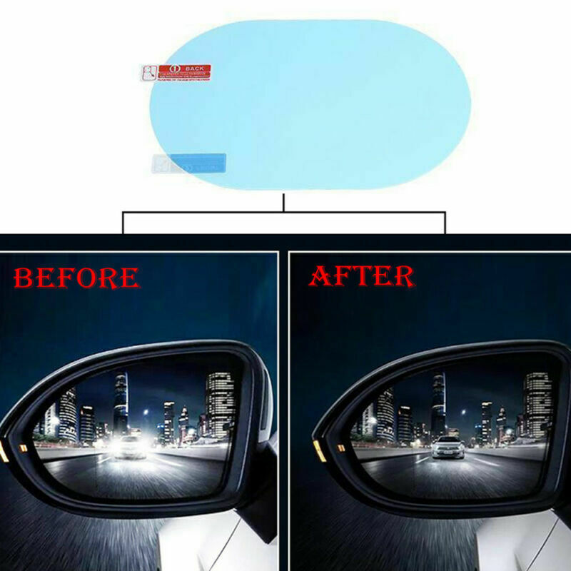 2 Pcs Car Rainproof Clear Film Rearview Mirror Protective Anti Fog