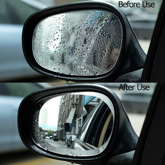 2 Pcs Car Rainproof Clear Film Rearview Mirror Protective Anti Fog