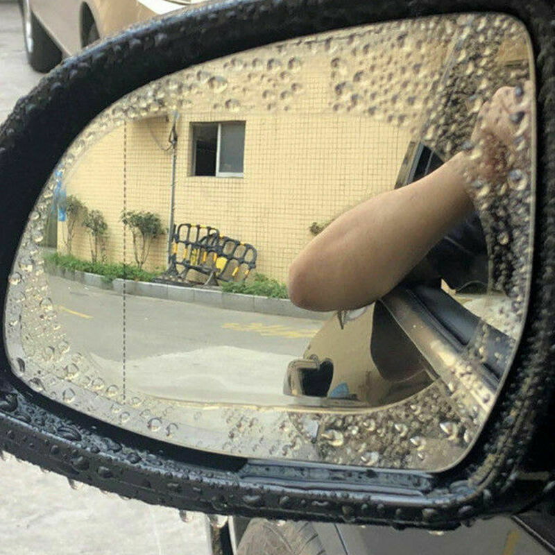 2 Pcs Car Rainproof Clear Film Rearview Mirror Protective Anti Fog