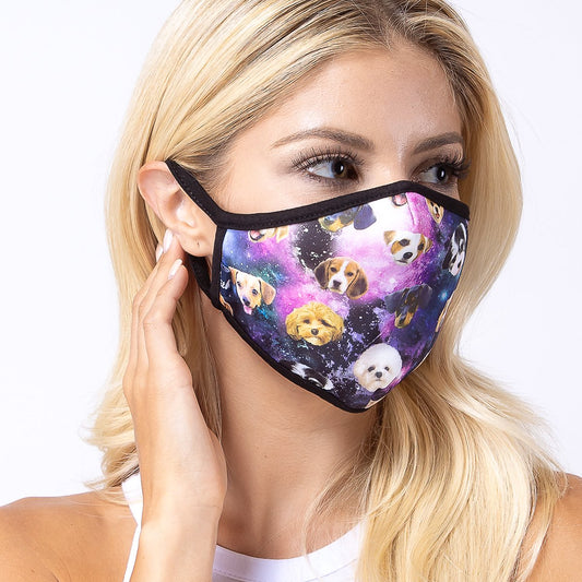 Galaxy Dogs 3-Layered Face Cover-PM0237