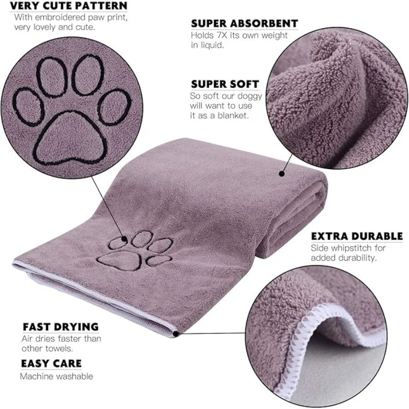 The Perfect Towel for All Pets! Ultra-Soft, Machine Washable & Durable. Makes Drying After Baths a Snug & Happy Moment.