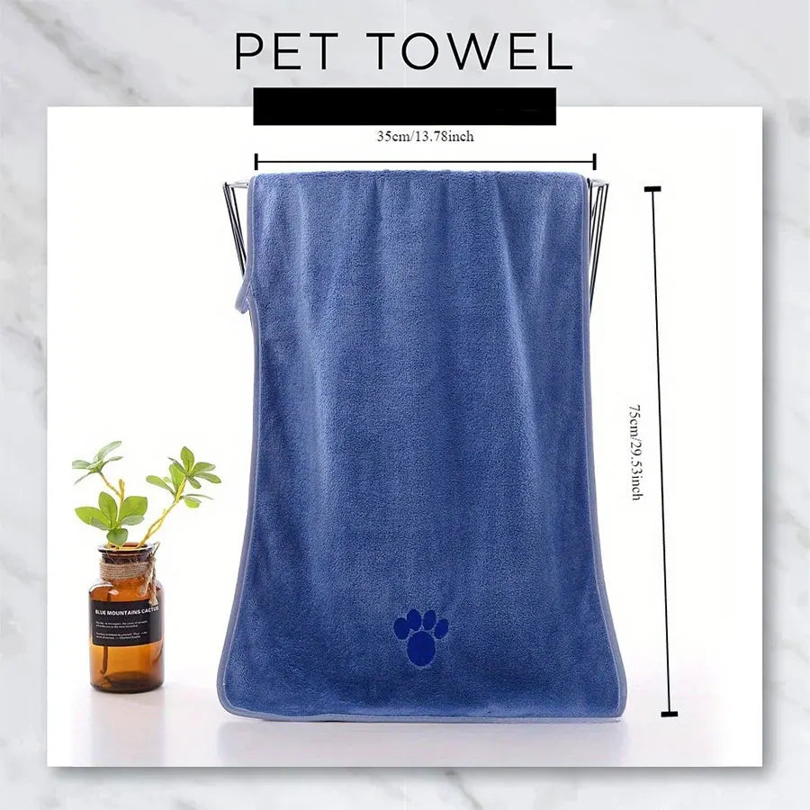 Extra Large 29.5×13.8 Inch Pet Grooming Towel Absorbent Microfiber Quick-Dry Dog Bath Drying Towel