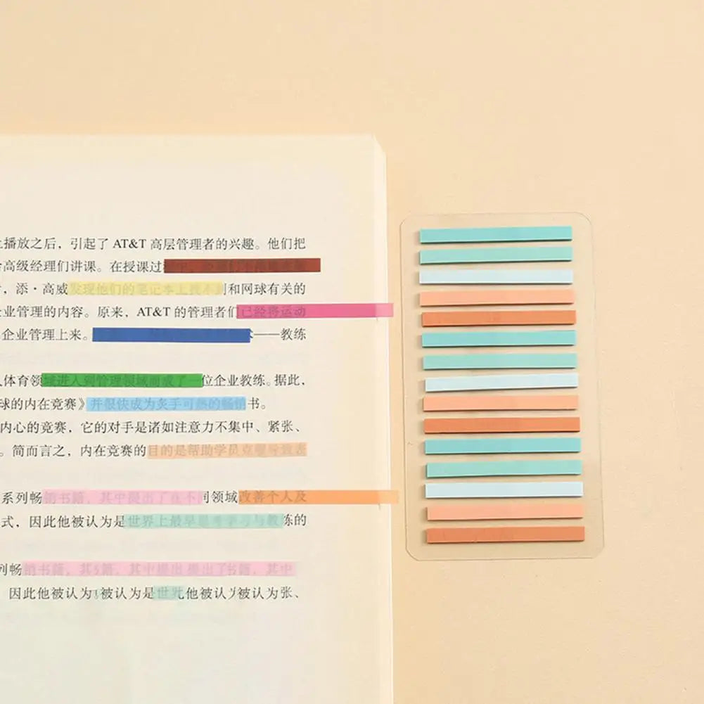 Page Marker Colorful Index Labels 300Pcs Neon Sticky Flags Translucent Repositionable Waterproof PET Tabs