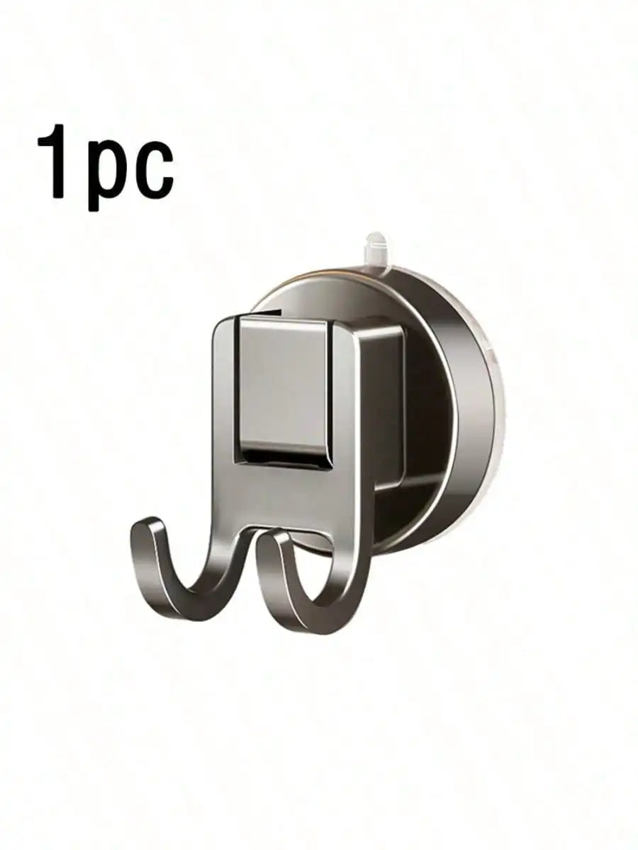 Corner Shower Caddy, 2 Hooks for Tiles & Glass. Space Saver, Clear, 12cm, Easy Install