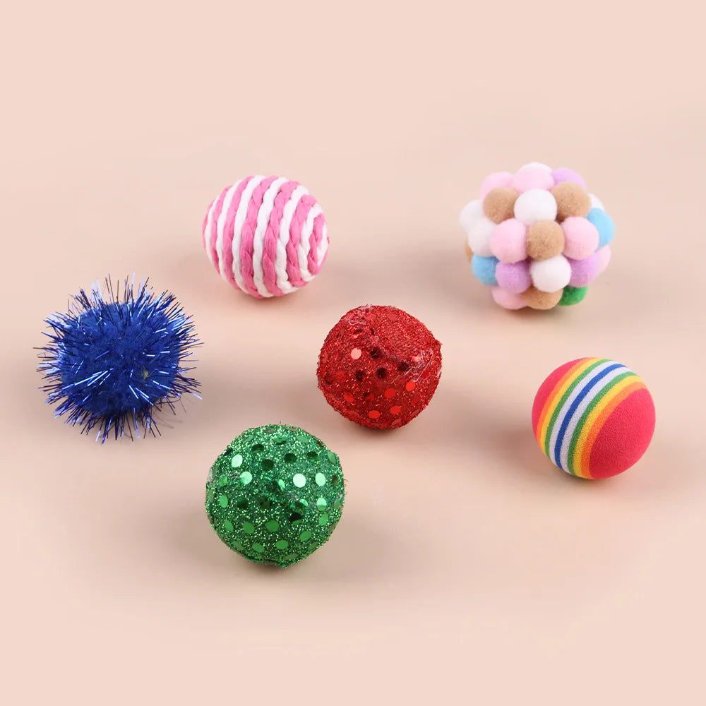 Pet Decompression Self-hi Small Toys Cat Vent Ball Toys A Variety Of Plastic Bell Ball Cat Toys