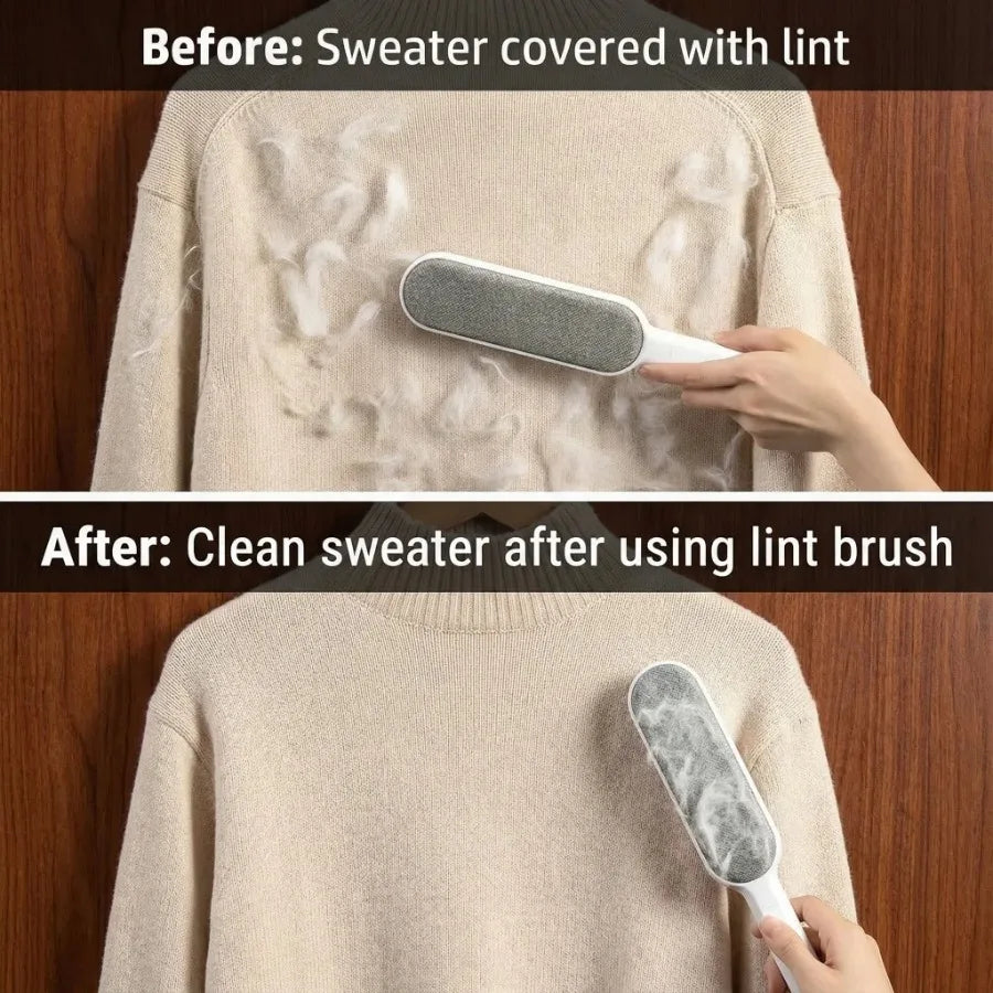 Self-Cleaning Lint Roller, Reusable Pet Hair Remover for Clothes & Furniture, Strong Sticky Gel Roller