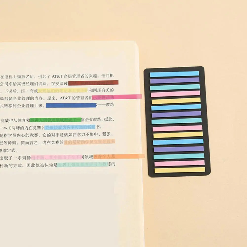 Page Marker Colorful Index Labels 300Pcs Neon Sticky Flags Translucent Repositionable Waterproof PET Tabs