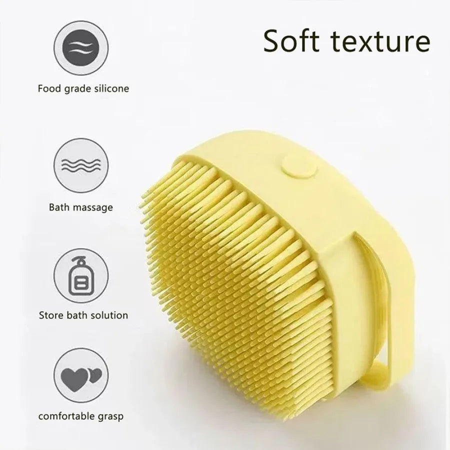 Soft Silicone Pet Bath Gloves, Massage & Grooming Brush for Dogs and Cats, Easy Cleaning Tool for Home Bathroom Use