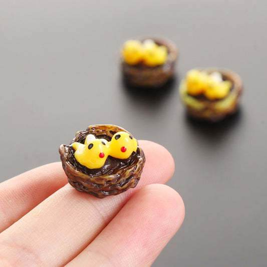 5PCS Mini Nest With Birds Fairy Garden Miniatures