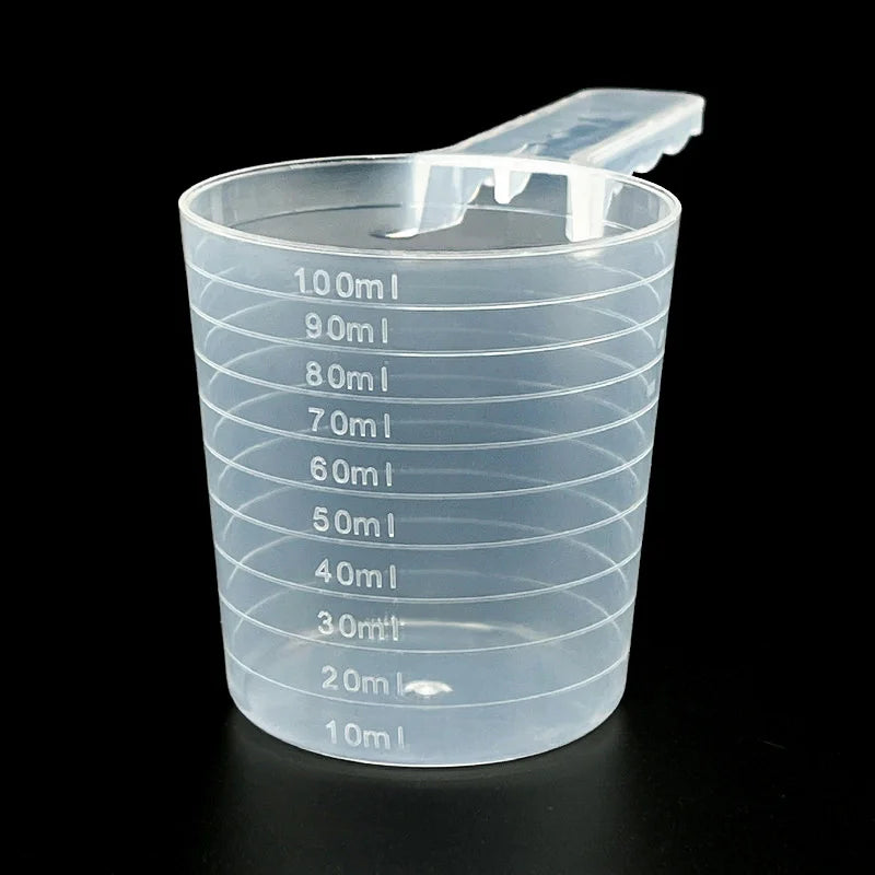 Transparent Pet Food Scoop with Measuring Scale Plastic Spoon for Dogs Cats Precise Feeding and Pet Diet Control Accessory