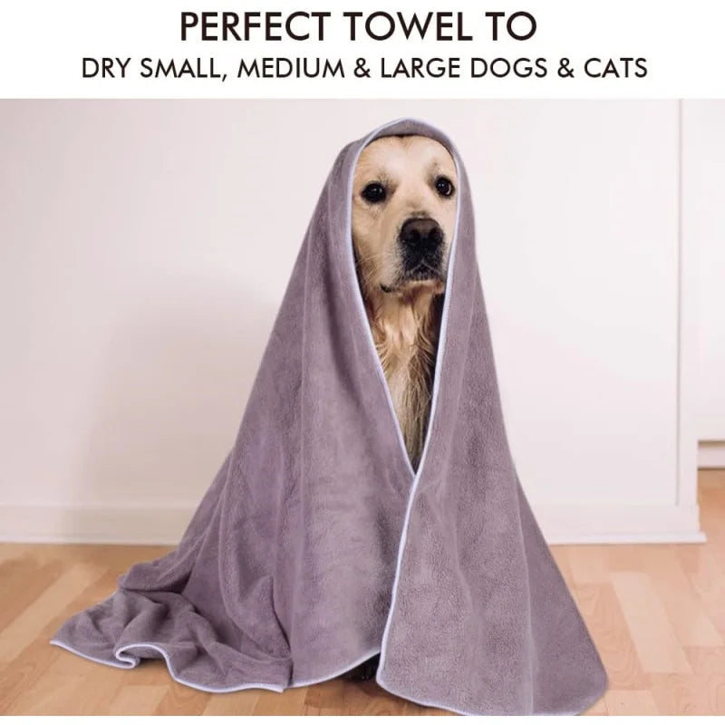 The Perfect Towel for All Pets! Ultra-Soft, Machine Washable & Durable. Makes Drying After Baths a Snug & Happy Moment.