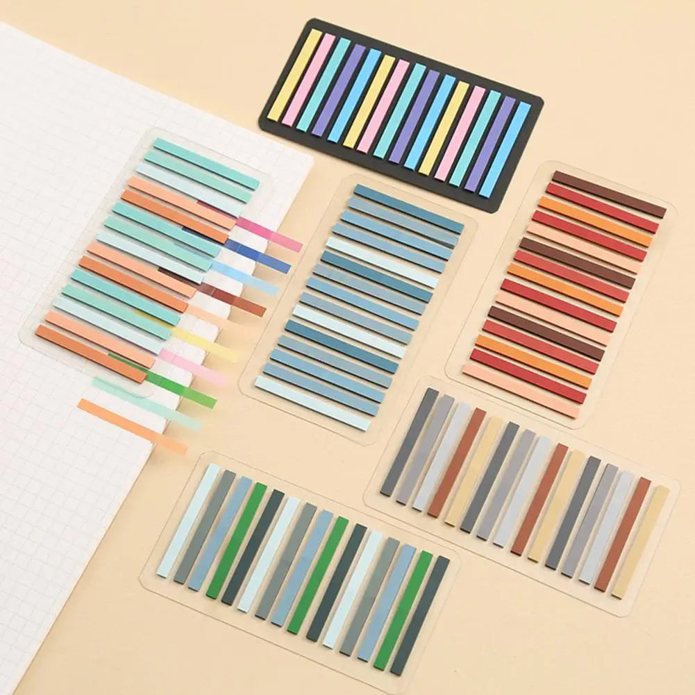Page Marker Colorful Index Labels 300Pcs Neon Sticky Flags Translucent Repositionable Waterproof PET Tabs