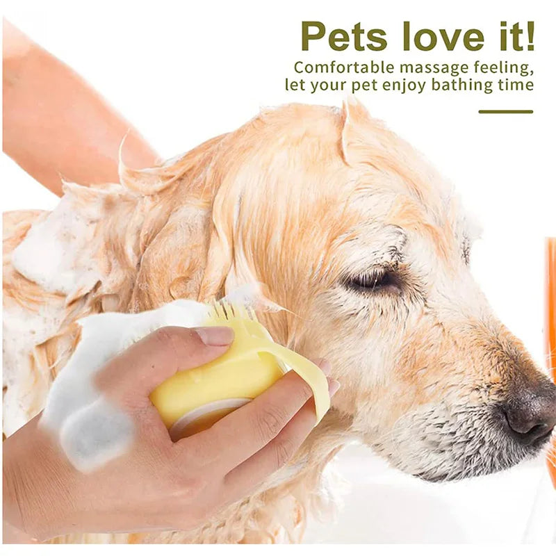 Pet Grooming Glove, Massages Skin & Reduces Shedding. Deep Cleans in Bath, 8.5x7.5cm