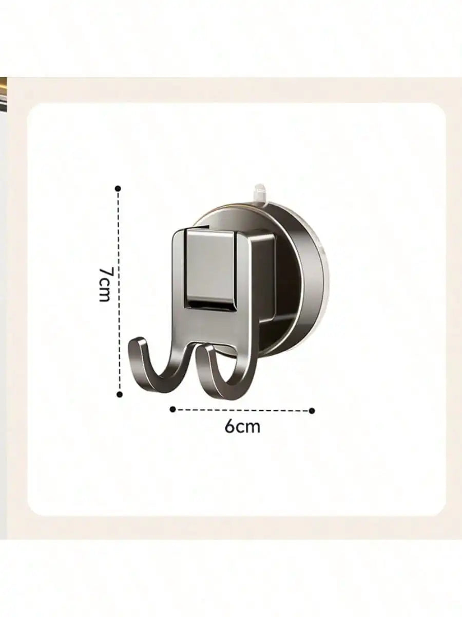 Corner Shower Caddy, 2 Hooks for Tiles & Glass. Space Saver, Clear, 12cm, Easy Install