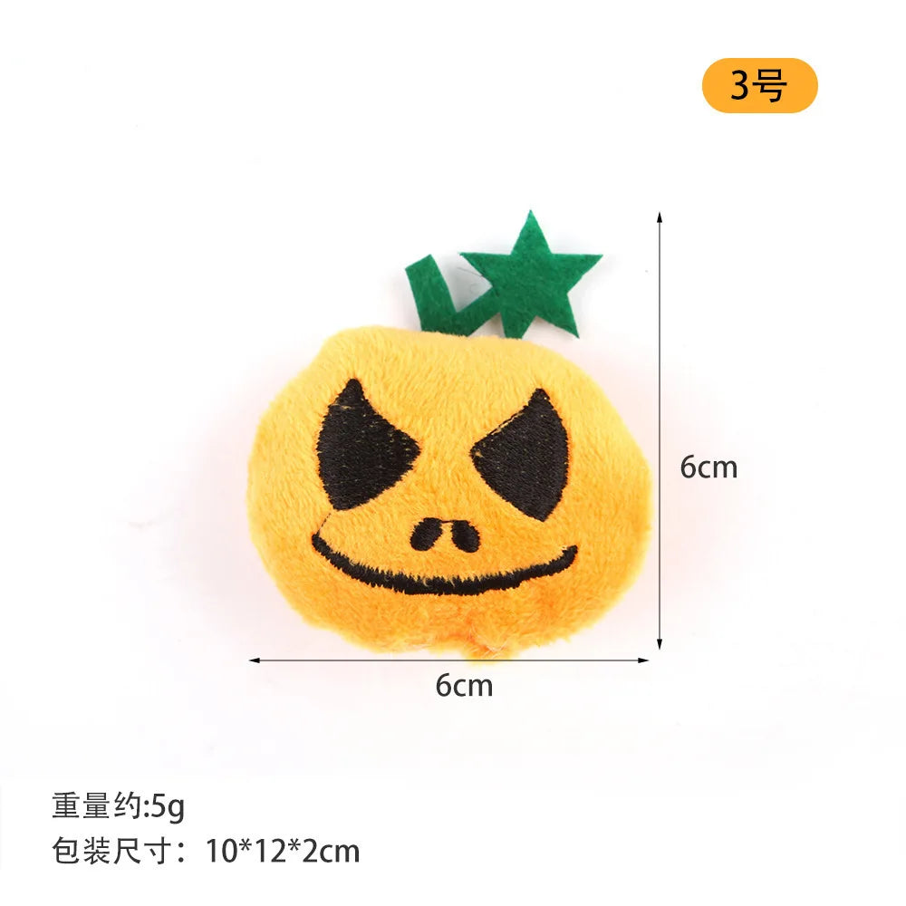 Halloween cat toy accessories various Halloween plush cat toys cat teaser stick pet toy set