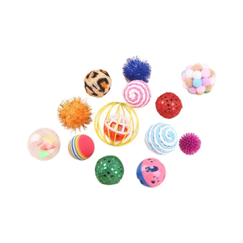 Pet Decompression Self-hi Small Toys Cat Vent Ball Toys A Variety Of Plastic Bell Ball Cat Toys
