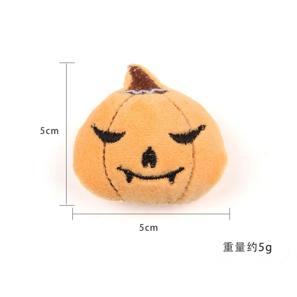 Halloween cat toy accessories various Halloween plush cat toys cat teaser stick pet toy set