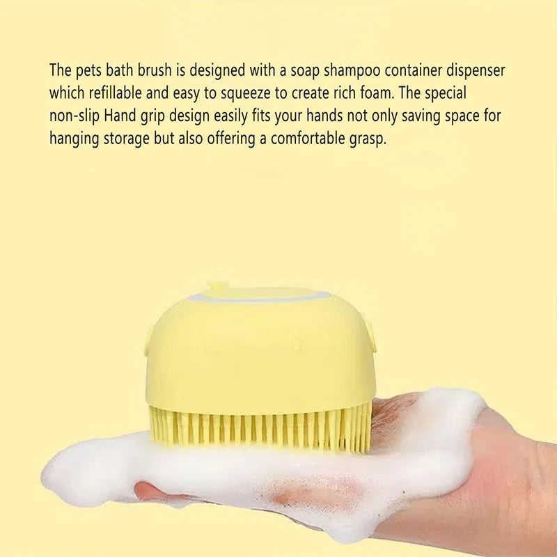 Pet Grooming Glove, Massages Skin & Reduces Shedding. Deep Cleans in Bath, 8.5x7.5cm