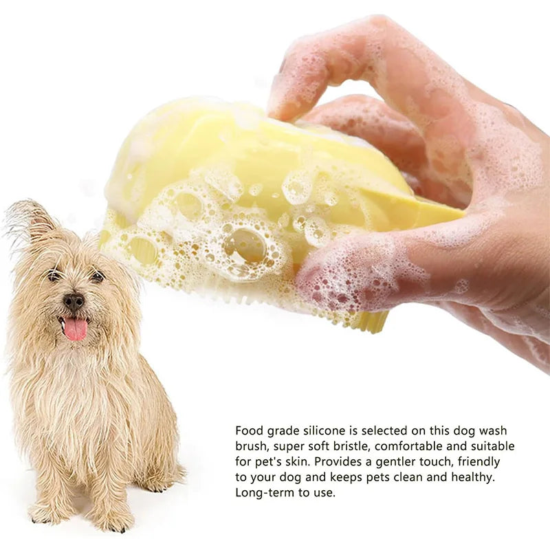 Pet Grooming Glove, Massages Skin & Reduces Shedding. Deep Cleans in Bath, 8.5x7.5cm