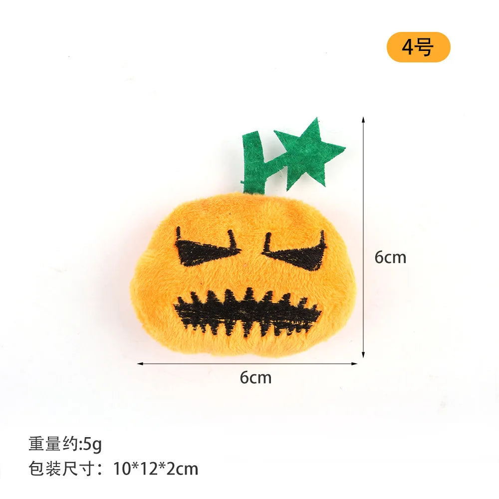 Halloween cat toy accessories various Halloween plush cat toys cat teaser stick pet toy set