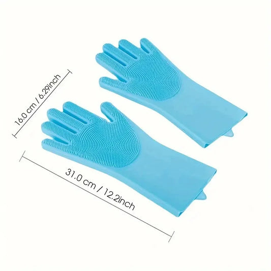 Ergonomic blue gloves combining kitchen duty and pet care. A heartfelt Mother’s Day surprise or year-round helper for every home