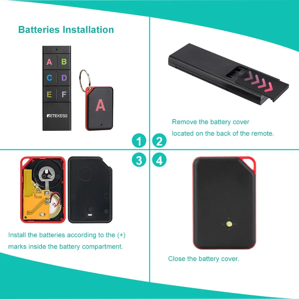 Retekess TH104 Wireless Key Finder RF Key Locator Pet Tracker Wallet
