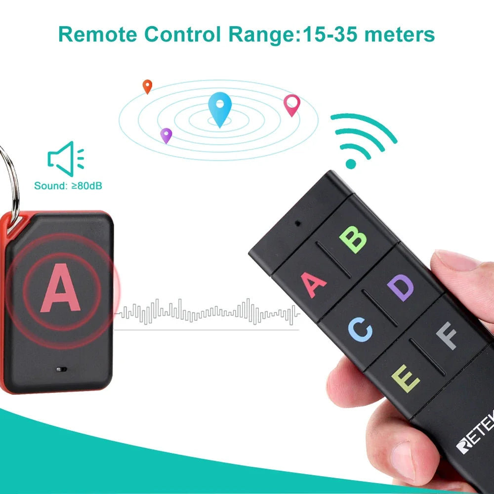 Retekess TH104 Wireless Key Finder RF Key Locator Pet Tracker Wallet