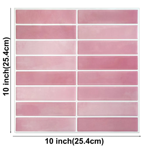 10 Sheets Peel and Stick Tiles 3D Waterproof Wall Tiles for Living