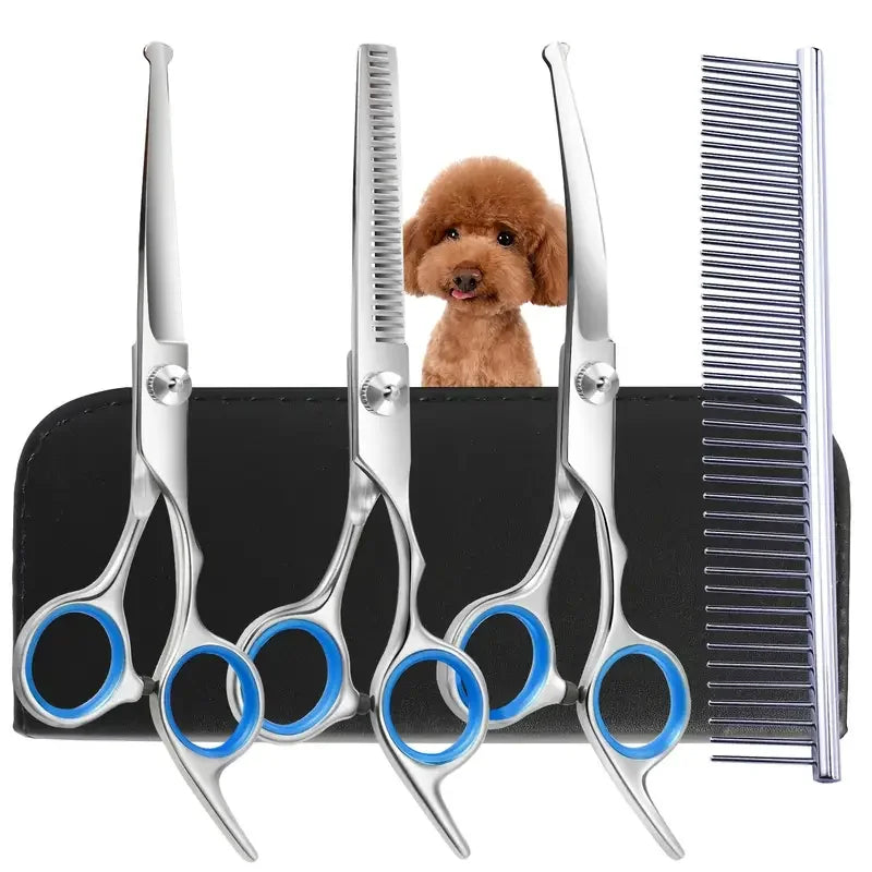 Safe and Precise Professional Pet Grooming Scissors with Round Head -