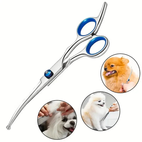 Safe and Precise Professional Pet Grooming Scissors with Round Head -