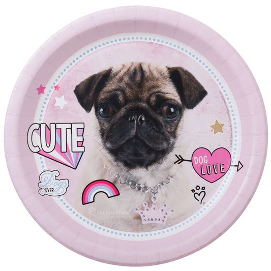BuySeasons 264126 Rachael Hale Dog Love Dinner Plates - 8 Piece