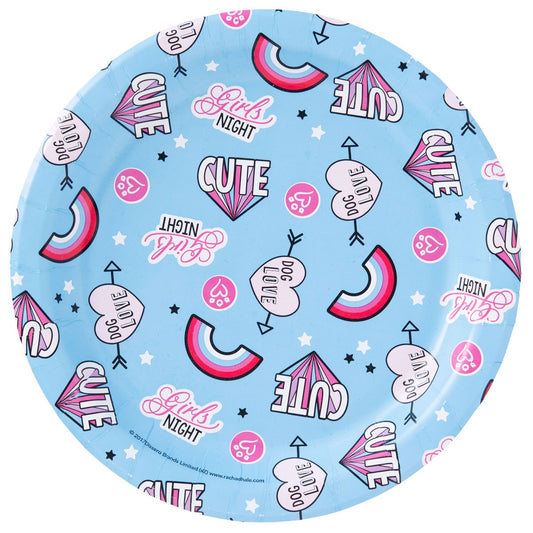 BuySeasons 264127 Rachael Hale Dog Love Dessert Plates - 8 Piece