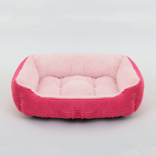 Bed For Dog Cat Pet Square Plush Kennel Medium Small Dog Sofa Bed