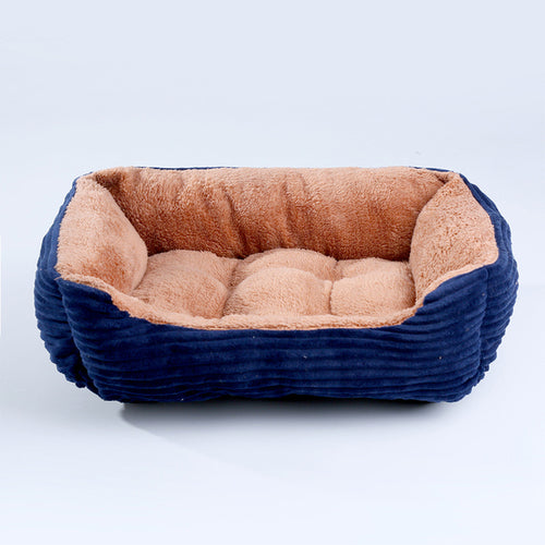 Bed For Dog Cat Pet Square Plush Kennel Medium Small Dog Sofa Bed